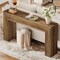 63" Rustic Console Table with Fluted Design Sofa Table for Entryway Hallway